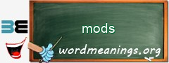 WordMeaning blackboard for mods